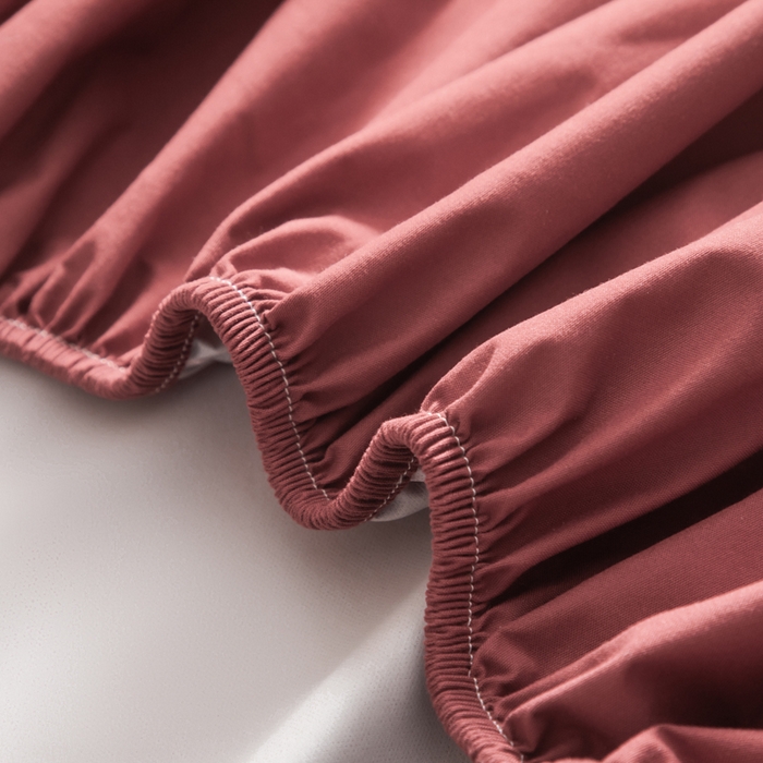 91家纺网 家纺一手货源 找家纺 三悦四季 2026新款纯色亲肤磨毛防水床笠跨境直播爆款床笠三件套外贸可定制任意尺寸 豆沙