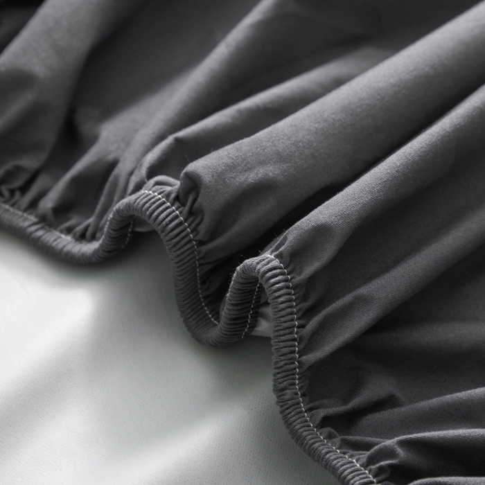 91家纺网 家纺一手货源 找家纺 三悦四季 2026新款纯色亲肤磨毛防水床笠跨境直播爆款床笠三件套外贸可定制任意尺寸 深灰