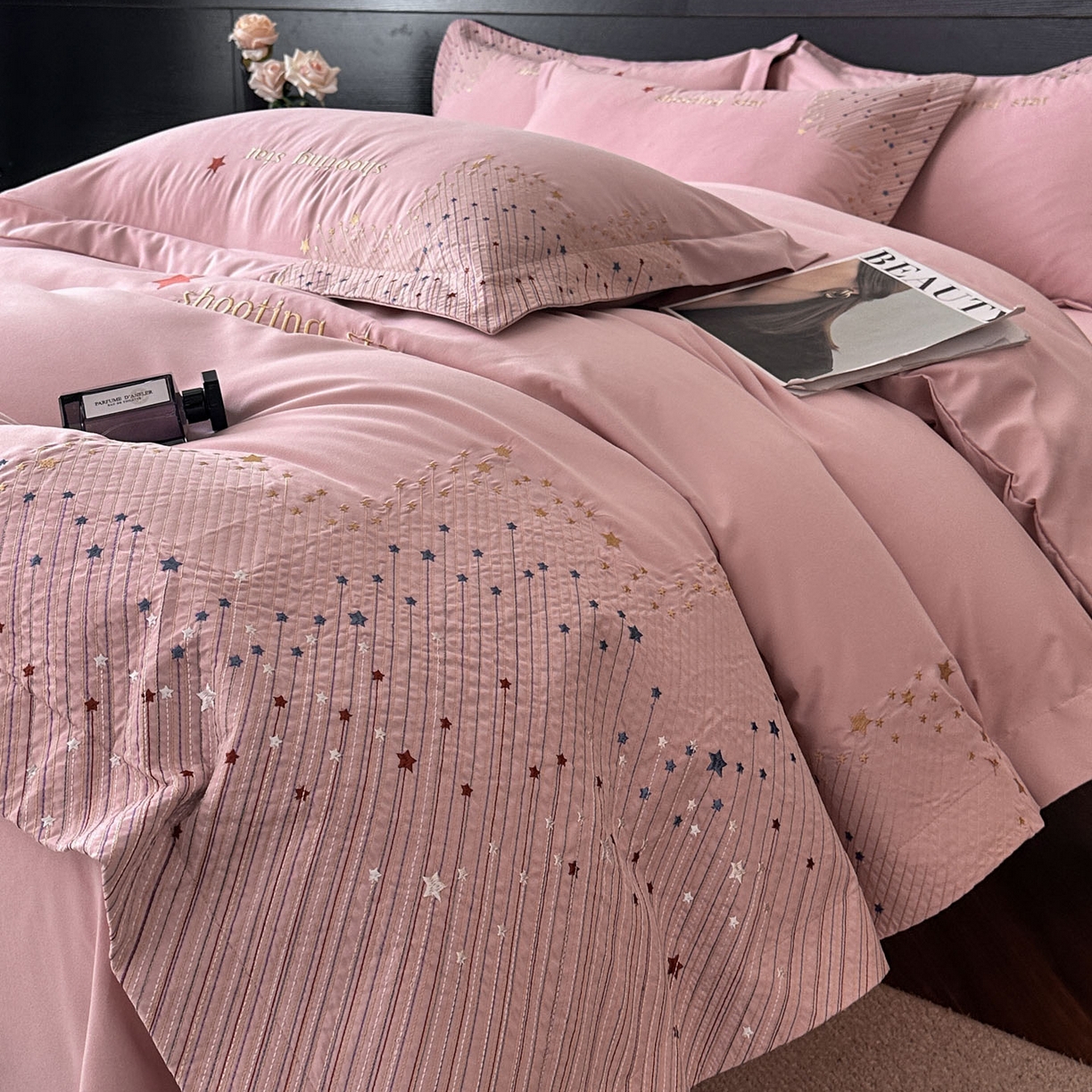 91家纺网 家纺一手货源 找家纺 （总）苏源家居 2026新款轻奢风刺绣亲肤棉磨毛四件套