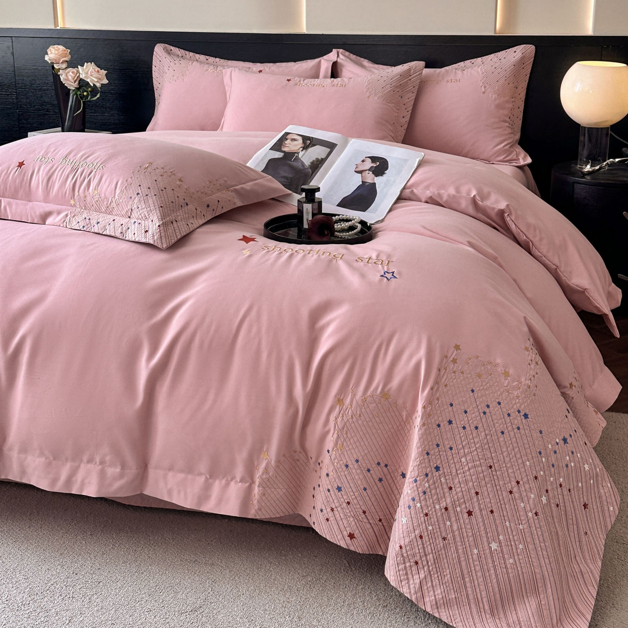 91家纺网 家纺一手货源 找家纺 （总）苏源家居 2026新款轻奢风刺绣亲肤棉磨毛四件套