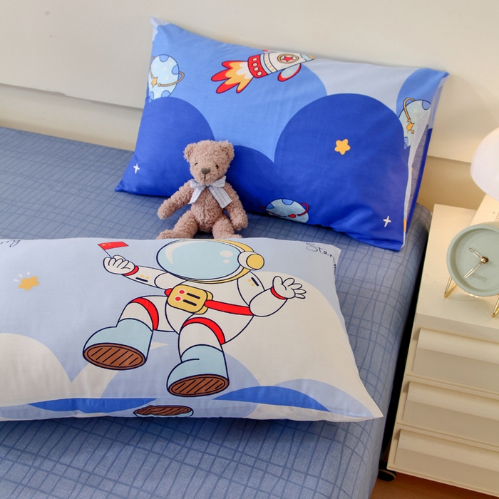 91家纺网 家纺一手货源 找家纺 （总）金鑫汇家纺 2026春夏新款全棉纯棉印花单枕套 枕套单件