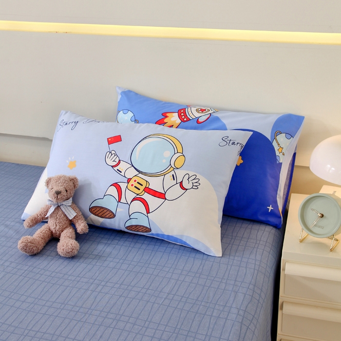 91家纺网 家纺一手货源 找家纺 （总）金鑫汇家纺 2026春夏新款全棉纯棉印花单枕套 枕套单件