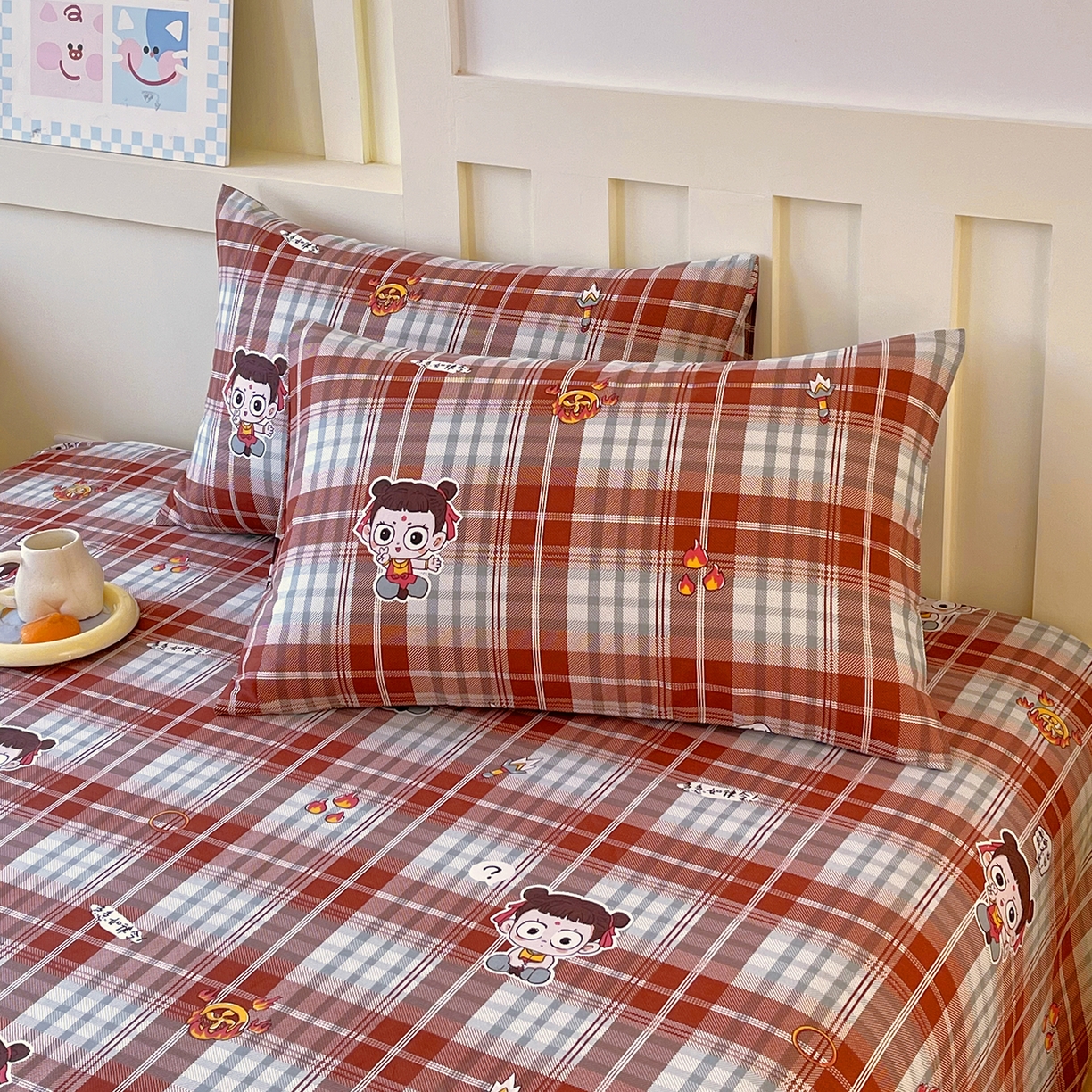 91家纺网 家纺一手货源 找家纺 （总）金鑫汇家纺 2026春夏新款全棉纯棉印花单枕套 枕套单件