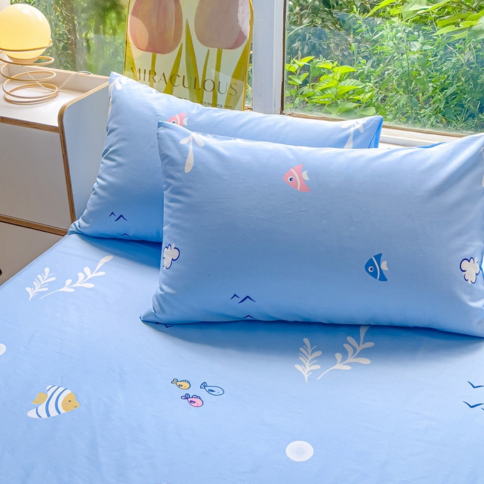 91家纺网 家纺一手货源 找家纺 （总）金鑫汇家纺 2026春夏新款全棉纯棉印花单枕套 枕套单件