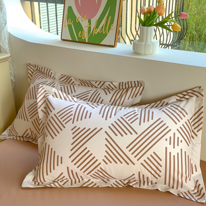 91家纺网 家纺一手货源 找家纺 （总）金鑫汇家纺 2026春夏新款全棉纯棉印花单枕套 枕套单件