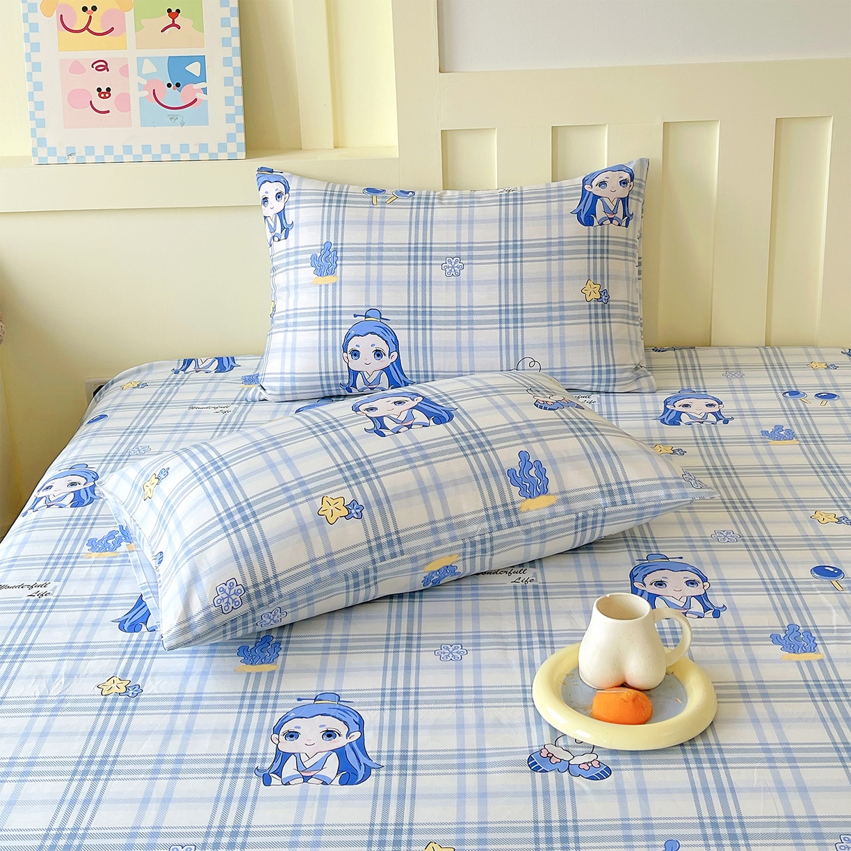 91家纺网 家纺一手货源 找家纺 （总）金鑫汇家纺 2026春夏新款全棉纯棉印花单枕套 枕套单件