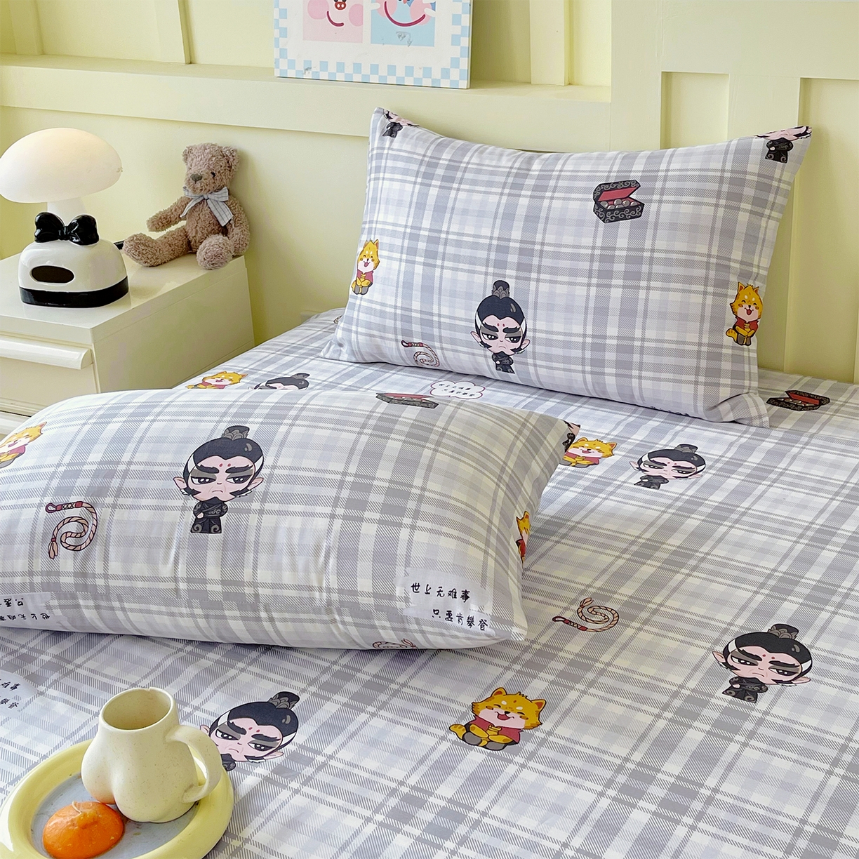 91家纺网 家纺一手货源 找家纺 （总）金鑫汇家纺 2026春夏新款全棉纯棉印花单枕套 枕套单件