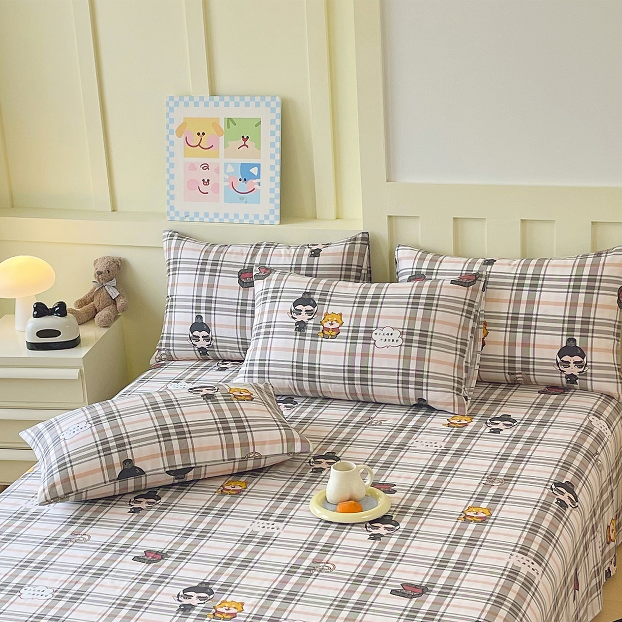 91家纺网 家纺一手货源 找家纺 （总）金鑫汇家纺 2026春夏新款全棉纯棉印花单枕套 枕套单件