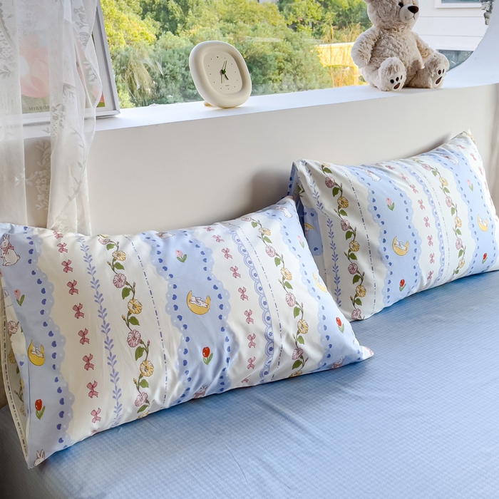 金鑫汇家纺 2026春夏新款全棉纯棉印花单枕套 枕套单件 梨园花香