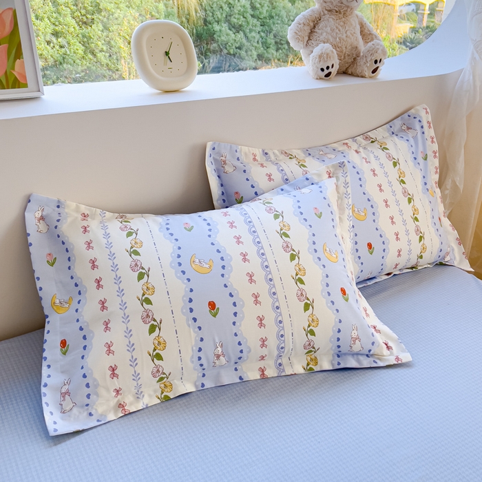 91家纺网 家纺一手货源 找家纺 金鑫汇家纺 2026春夏新款全棉纯棉印花单枕套 枕套单件 梨园花香