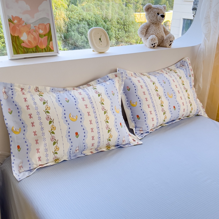 91家纺网 家纺一手货源 找家纺 金鑫汇家纺 2026春夏新款全棉纯棉印花单枕套 枕套单件 梨园花香