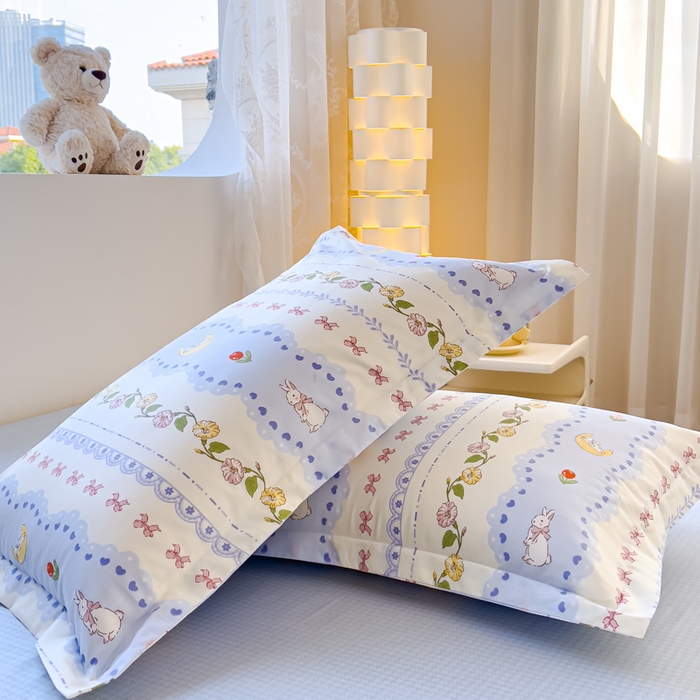 91家纺网 家纺一手货源 找家纺 金鑫汇家纺 2026春夏新款全棉纯棉印花单枕套 枕套单件 梨园花香