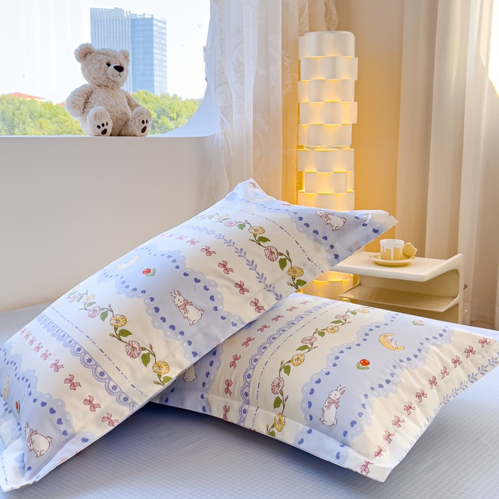 91家纺网 家纺一手货源 找家纺 金鑫汇家纺 2026春夏新款全棉纯棉印花单枕套 枕套单件 梨园花香