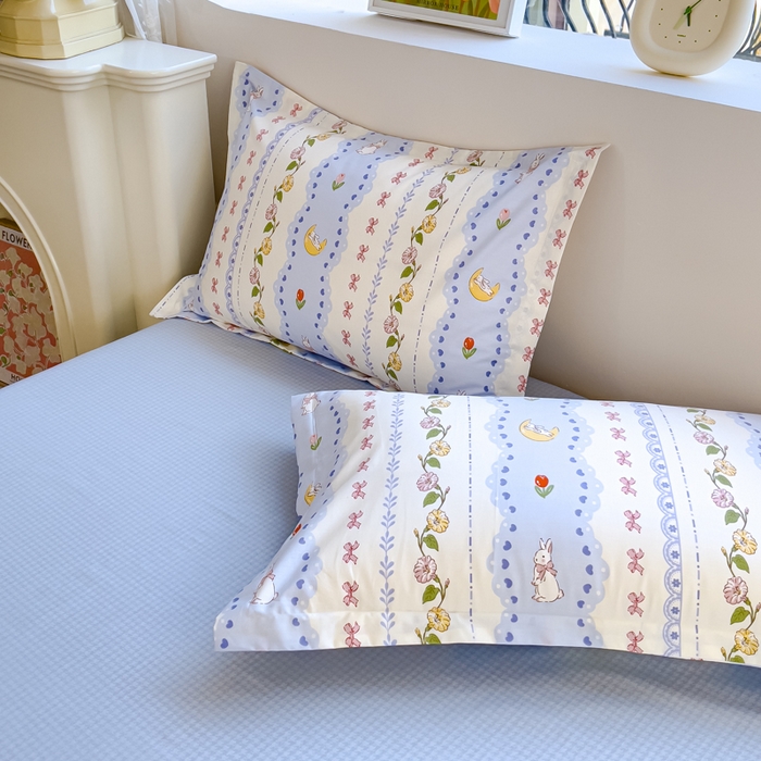 91家纺网 家纺一手货源 找家纺 金鑫汇家纺 2026春夏新款全棉纯棉印花单枕套 枕套单件 梨园花香