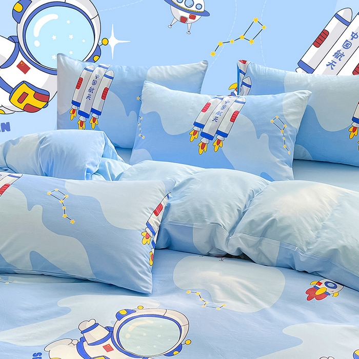 91家纺网 家纺一手货源 找家纺 金鑫汇家纺 2026春夏新款全棉纯棉印花单枕套 枕套单件 星际穿越