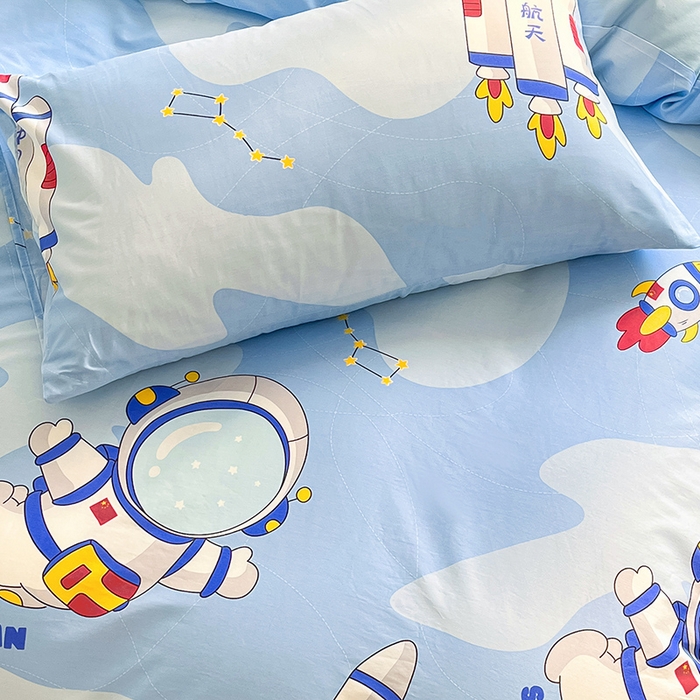 91家纺网 家纺一手货源 找家纺 金鑫汇家纺 2026春夏新款全棉纯棉印花单枕套 枕套单件 星际穿越