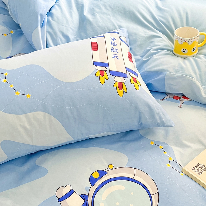 91家纺网 家纺一手货源 找家纺 金鑫汇家纺 2026春夏新款全棉纯棉印花单枕套 枕套单件 星际穿越