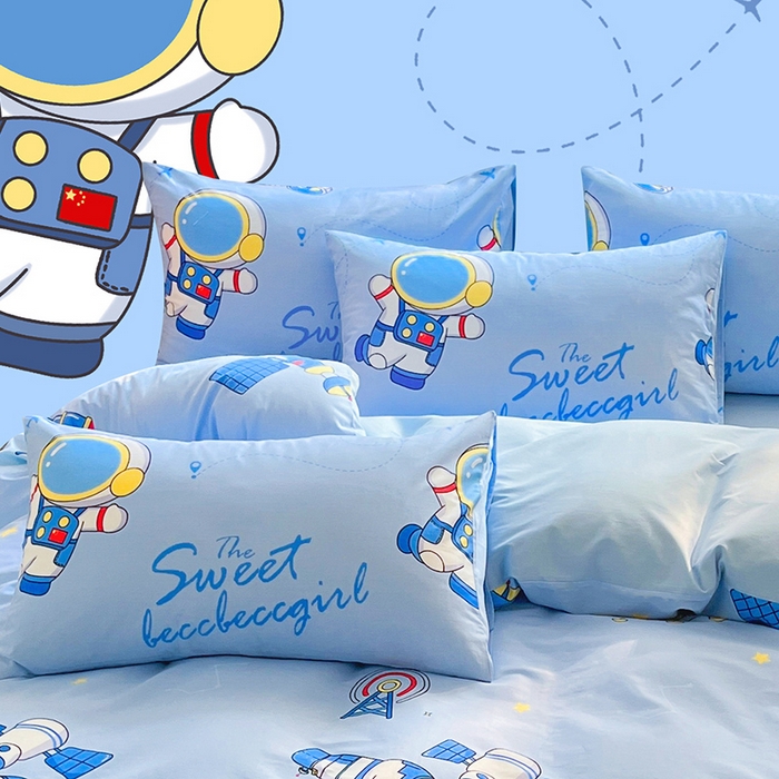 91家纺网 家纺一手货源 找家纺 金鑫汇家纺 2026春夏新款全棉纯棉印花单枕套 枕套单件 宇宙奥秘