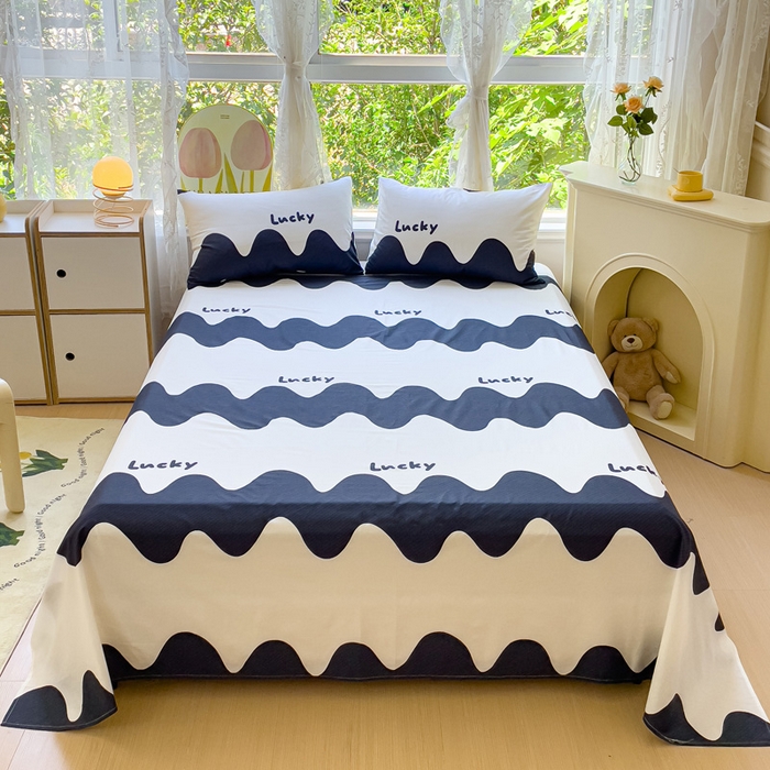 91家纺网 家纺一手货源 找家纺 （总）金鑫汇家纺 2026新款13070全棉单品套件系列-成人床A版单床单