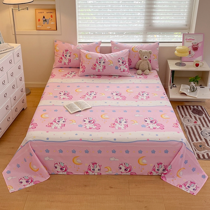 91家纺网 家纺一手货源 找家纺 （总）金鑫汇家纺 2026新款13070全棉单品套件系列-成人床A版单床单