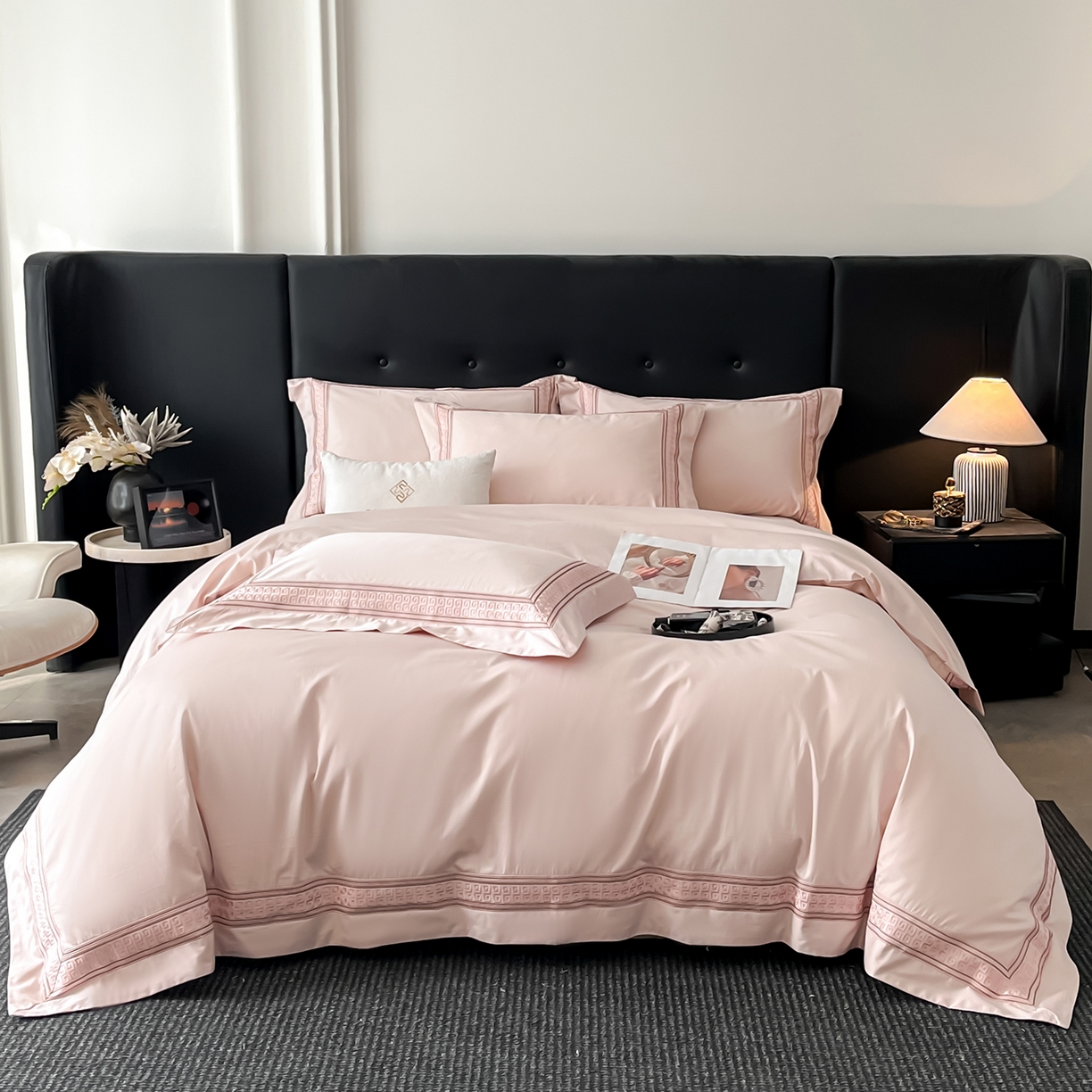 91家纺网 家纺一手货源 找家纺 （总）置顶家纺 2025新款简希亲肤重工刺绣系列四件套