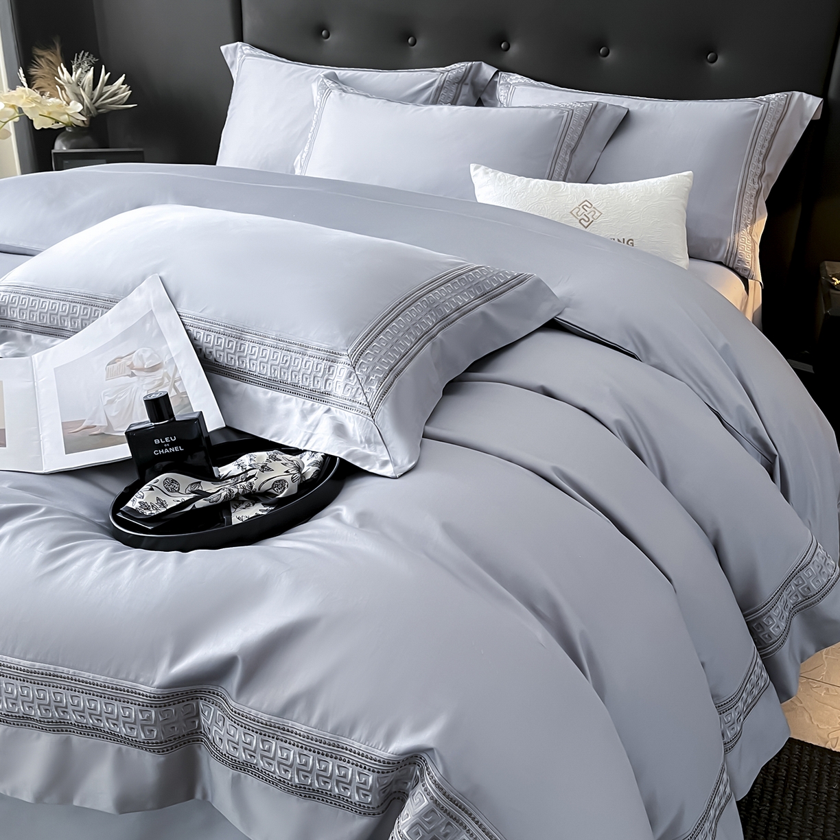 91家纺网 家纺一手货源 找家纺 （总）置顶家纺 2025新款简希亲肤重工刺绣系列四件套