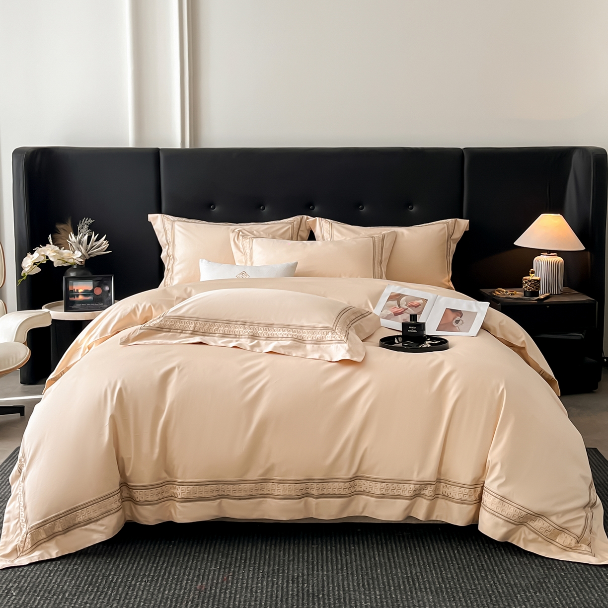 91家纺网 家纺一手货源 找家纺 （总）置顶家纺 2025新款简希亲肤重工刺绣系列四件套