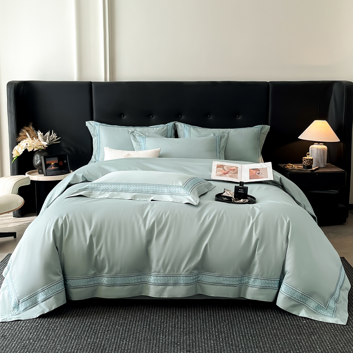 91家纺网 家纺一手货源 找家纺 （总）置顶家纺 2025新款简希亲肤重工刺绣系列四件套