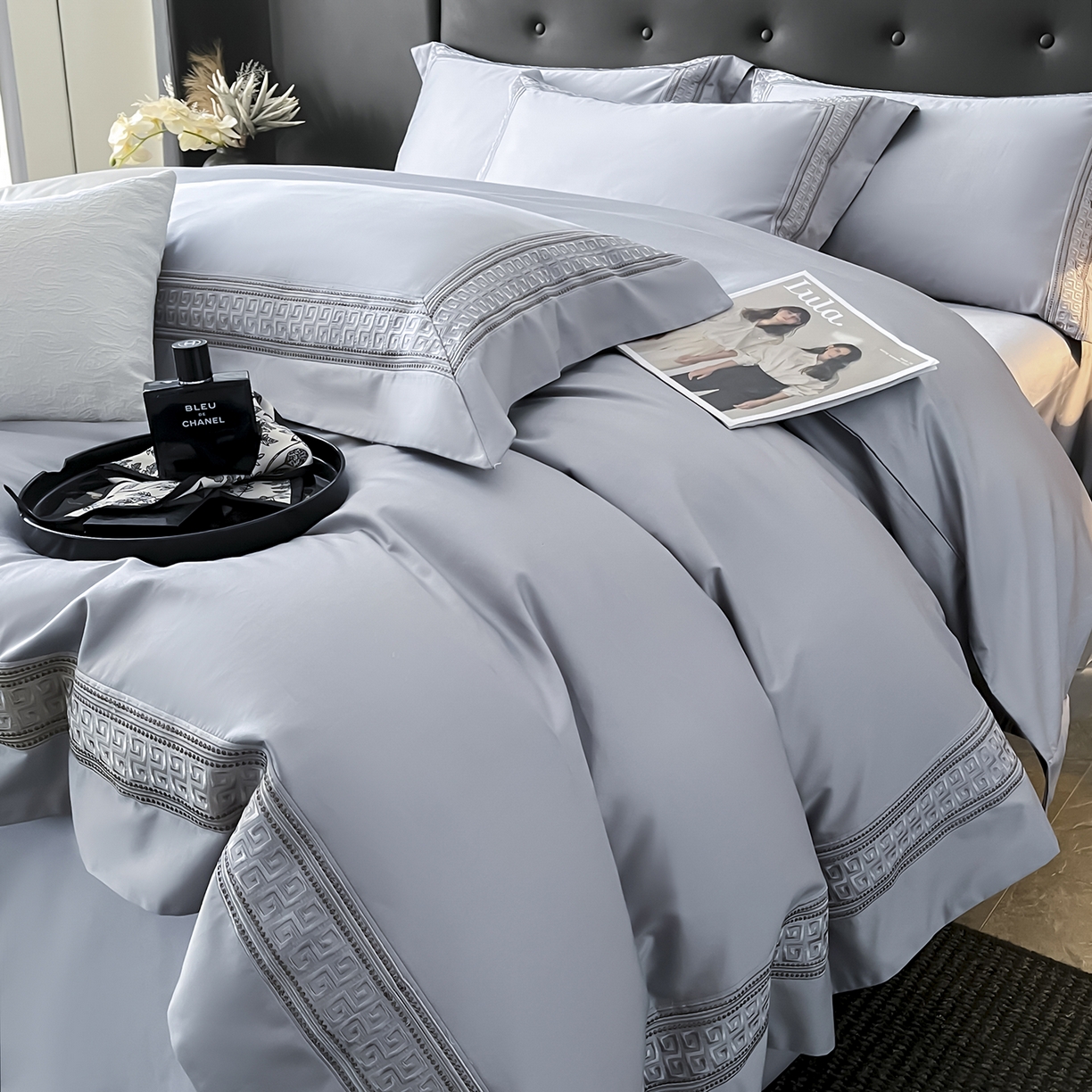 91家纺网 家纺一手货源 找家纺 （总）置顶家纺 2025新款简希亲肤重工刺绣系列四件套