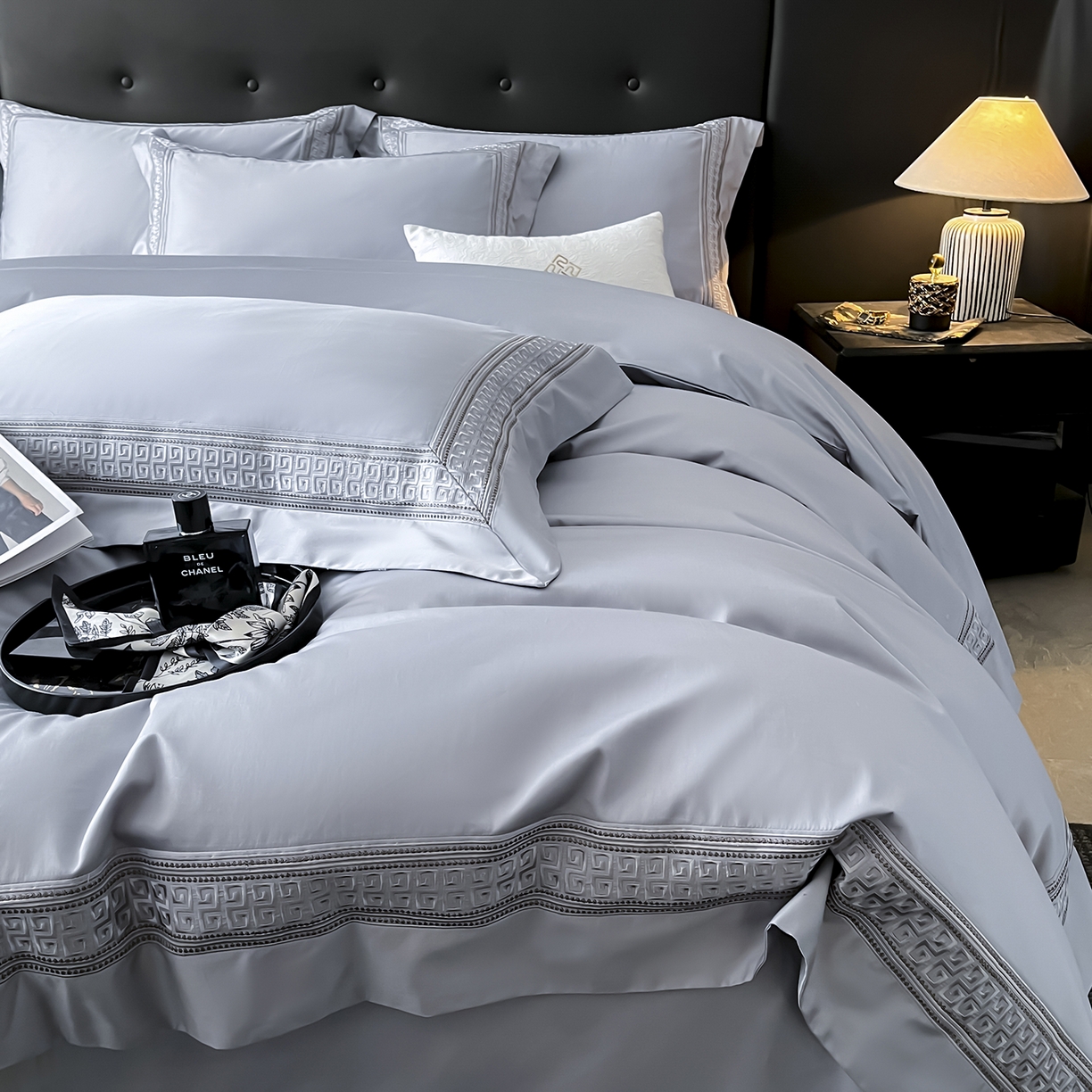 91家纺网 家纺一手货源 找家纺 （总）置顶家纺 2025新款简希亲肤重工刺绣系列四件套