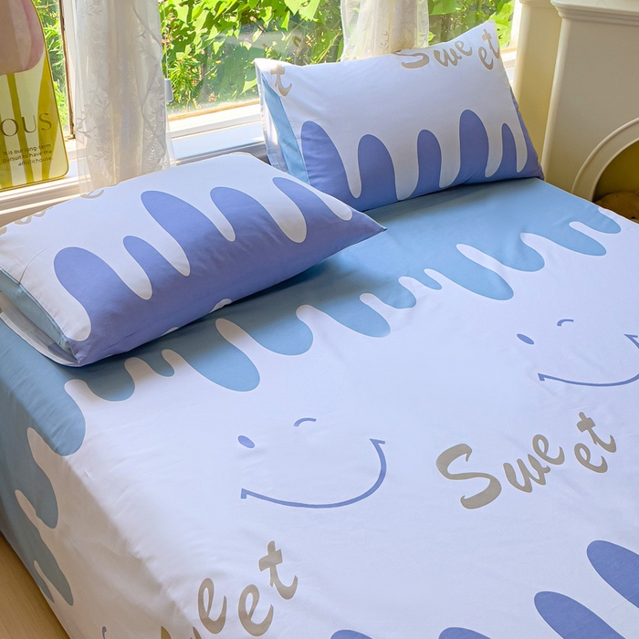 91家纺网 家纺一手货源 找家纺 金鑫汇家纺 2026新款13070全棉单品套件系列-成人床A版单床单 奶油粉