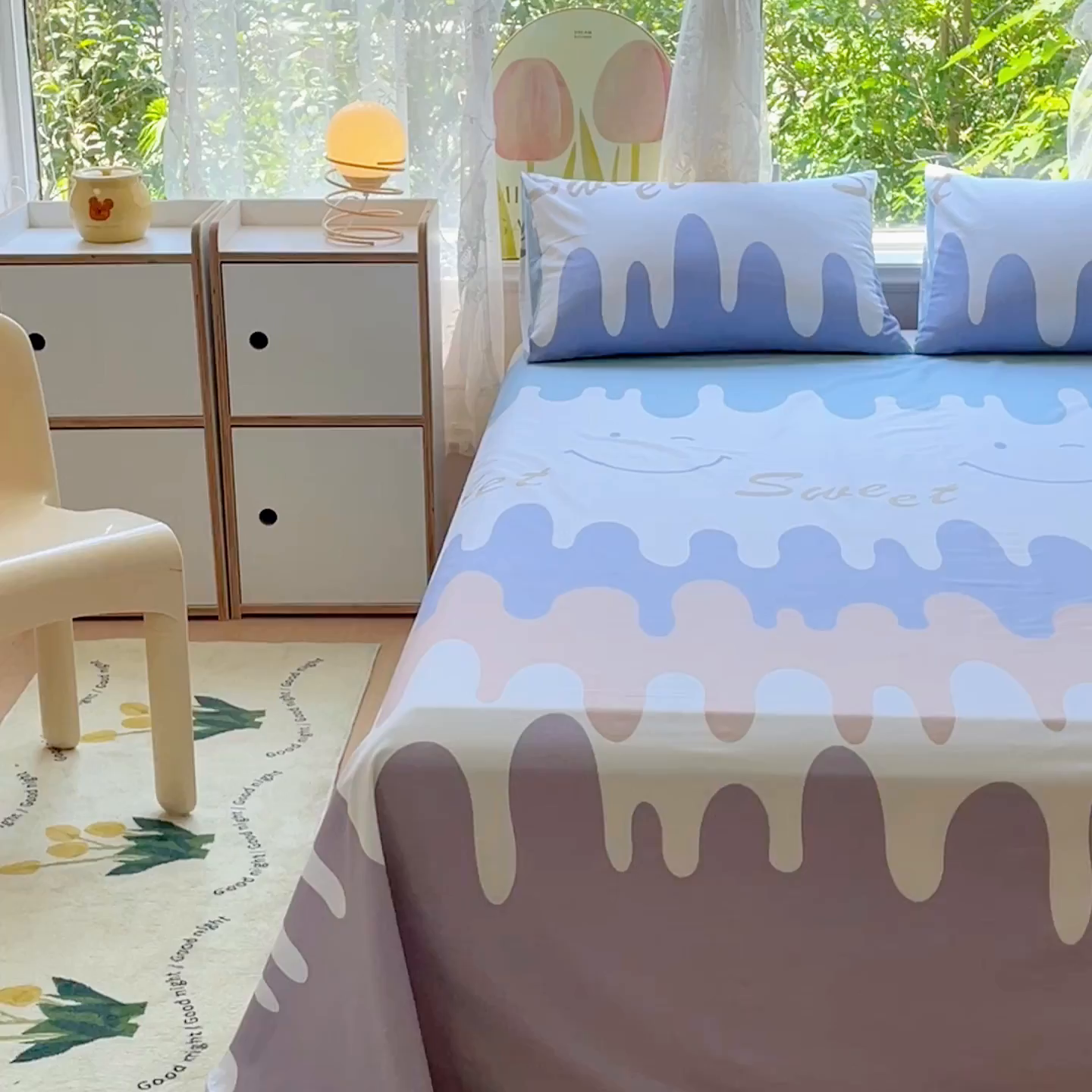 91家纺网 家纺一手货源 找家纺 金鑫汇家纺 2026新款13070全棉单品套件系列-成人床A版单床单 奶油粉