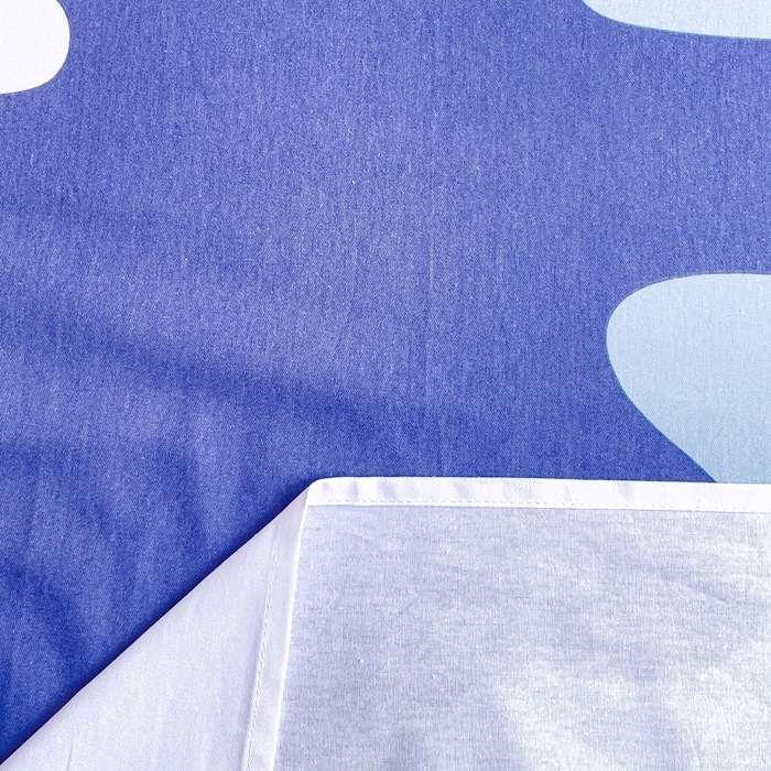 91家纺网 家纺一手货源 找家纺 金鑫汇家纺 2026新款13070全棉单品套件系列-成人床A版单床单 奶油蓝