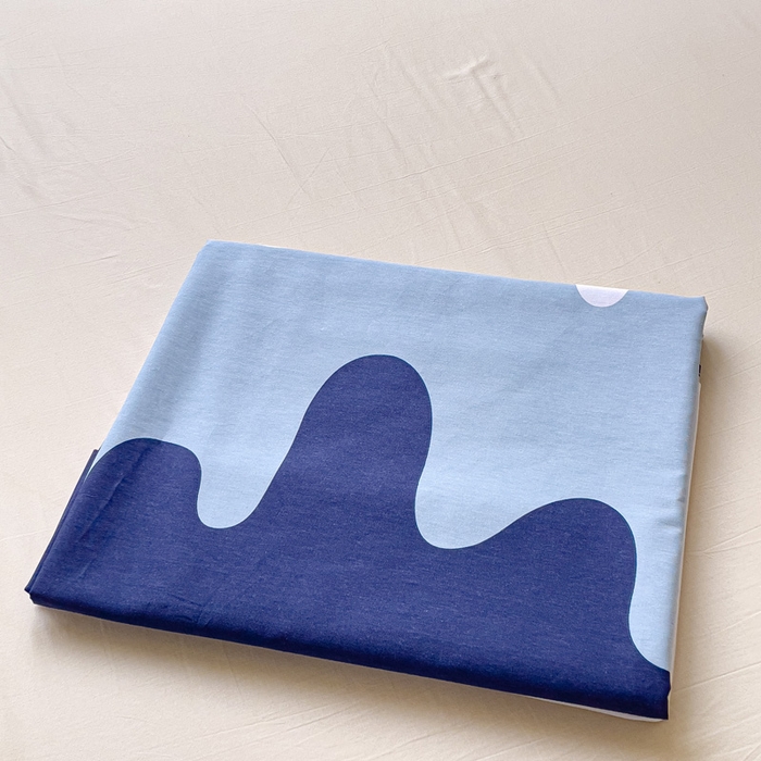 91家纺网 家纺一手货源 找家纺 金鑫汇家纺 2026新款13070全棉单品套件系列-成人床A版单床单 奶油蓝