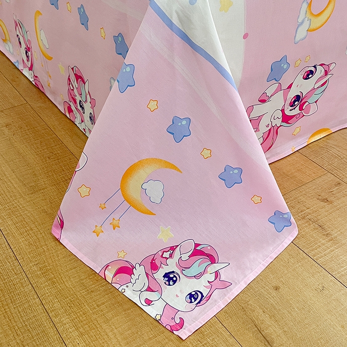 91家纺网 家纺一手货源 找家纺 金鑫汇家纺 2026新款13070全棉单品套件系列-成人床A版单床单 小马莉儿