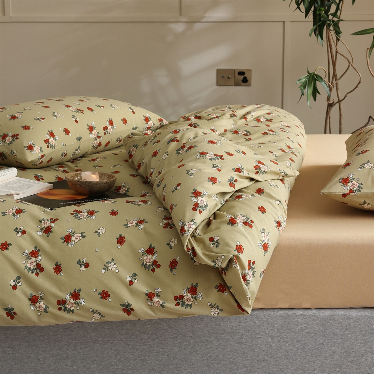 91家纺网 家纺一手货源 找家纺 爱丽丝 2026新款全棉针织四件套 小欢喜