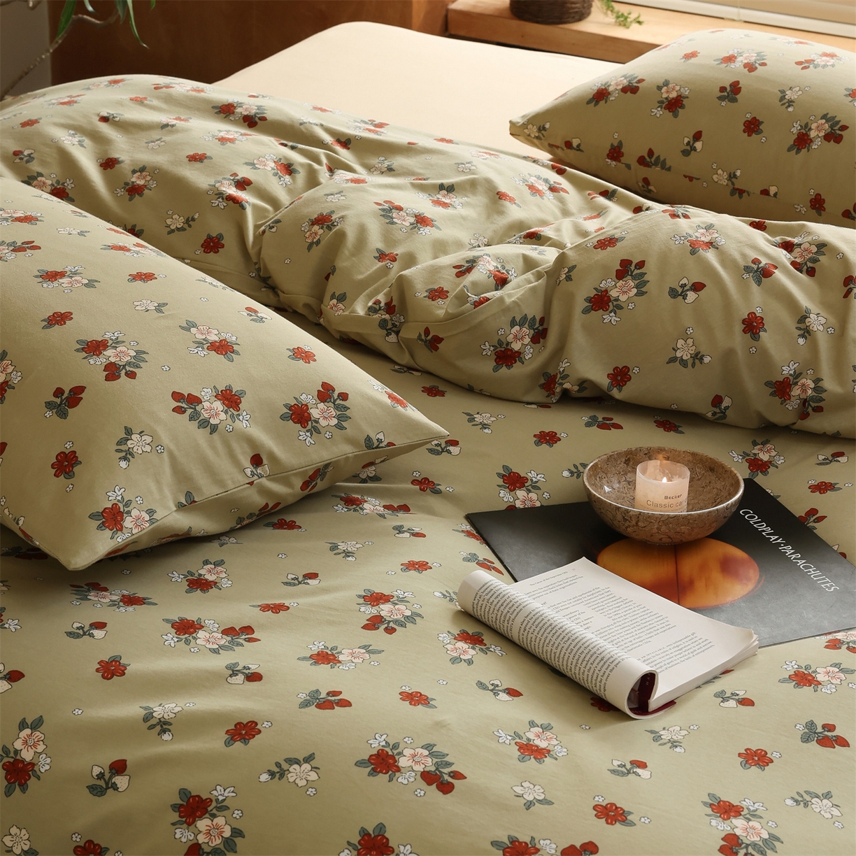 91家纺网 家纺一手货源 找家纺 爱丽丝 2026新款全棉针织四件套 小欢喜