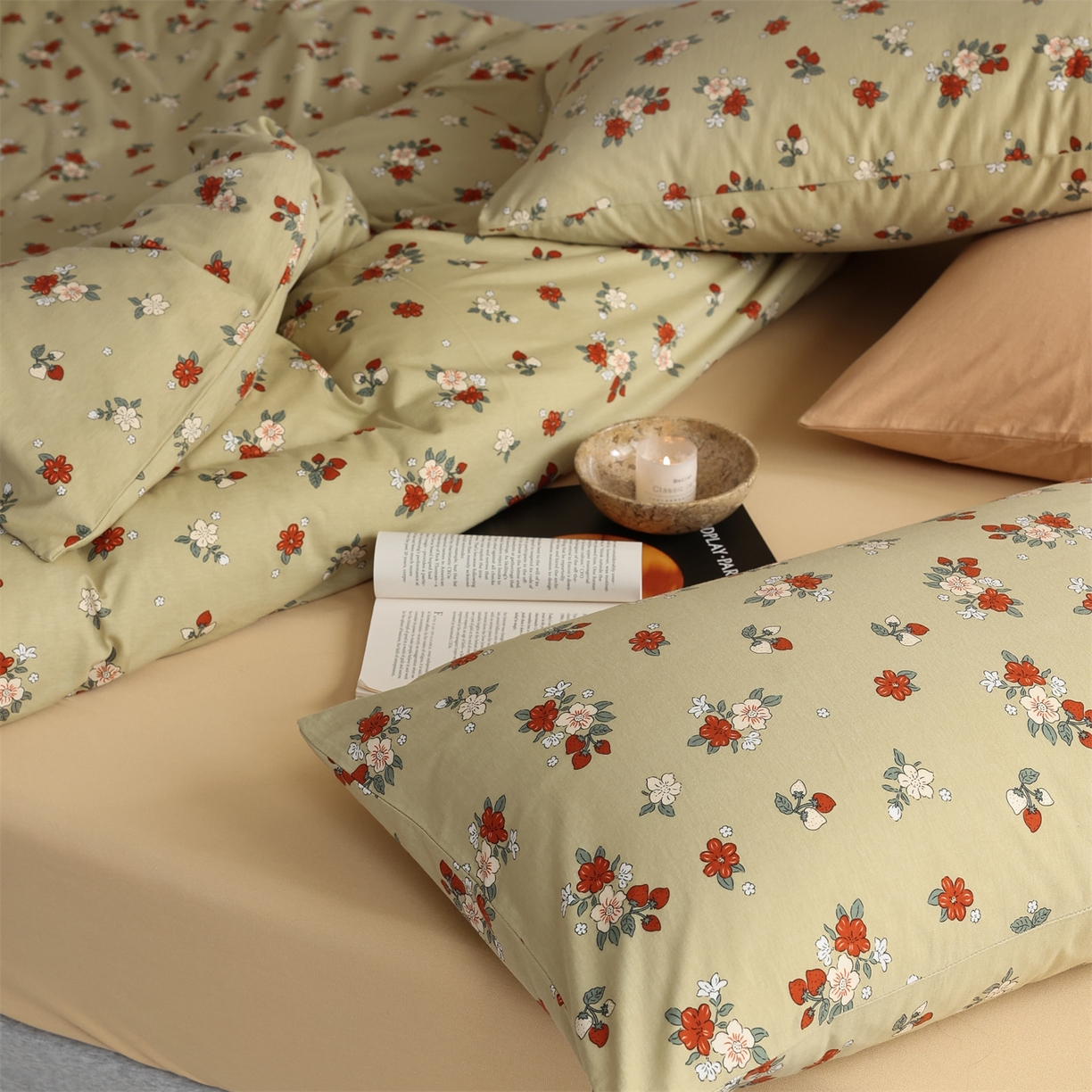 91家纺网 家纺一手货源 找家纺 爱丽丝 2026新款全棉针织四件套 小欢喜