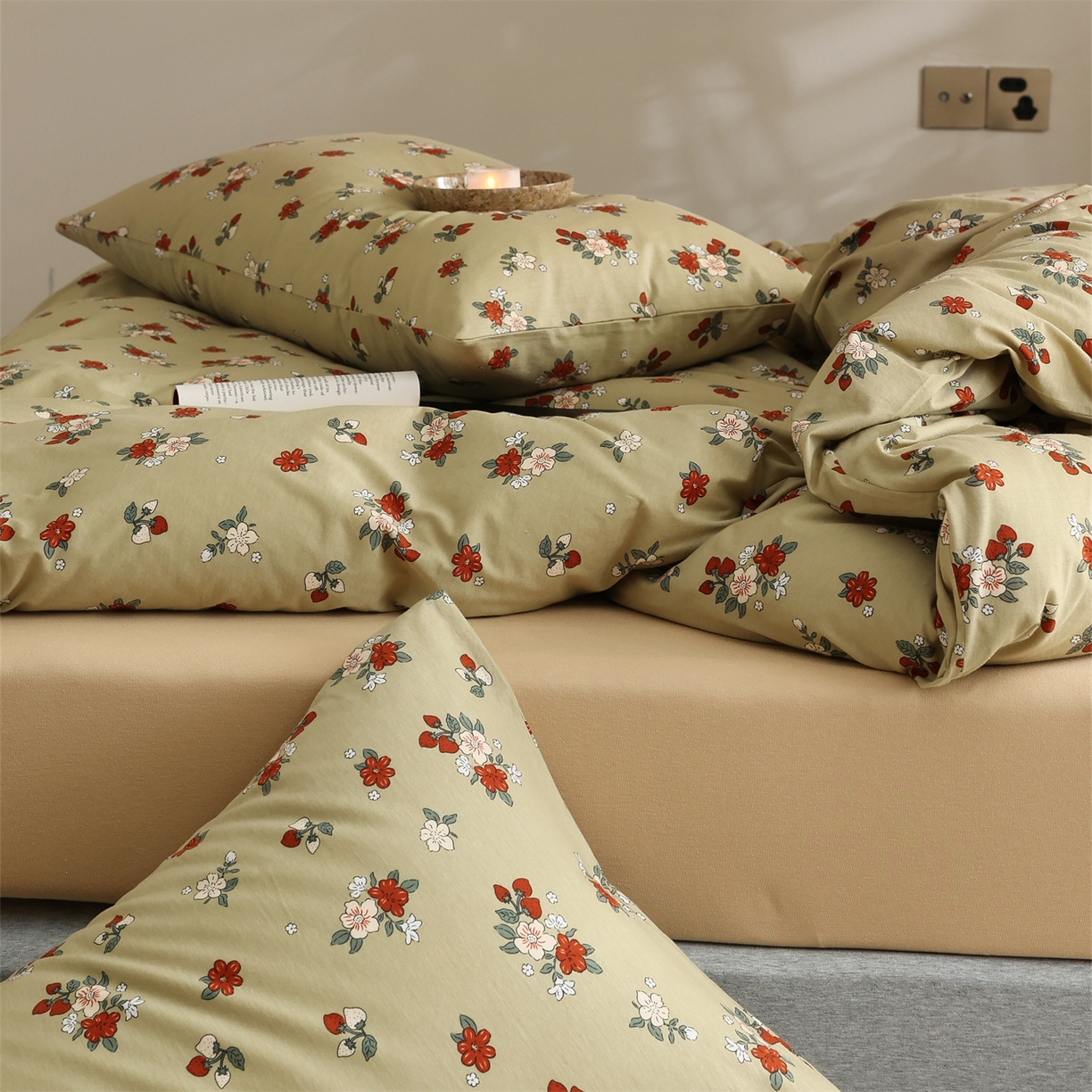 91家纺网 家纺一手货源 找家纺 爱丽丝 2026新款全棉针织四件套 小欢喜