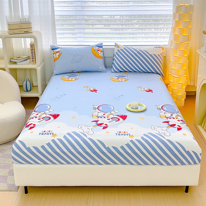 91家纺网 家纺一手货源 找家纺 （总）金鑫汇家纺 2026新款13070全棉单品套件系列-成人床：A版单床笠