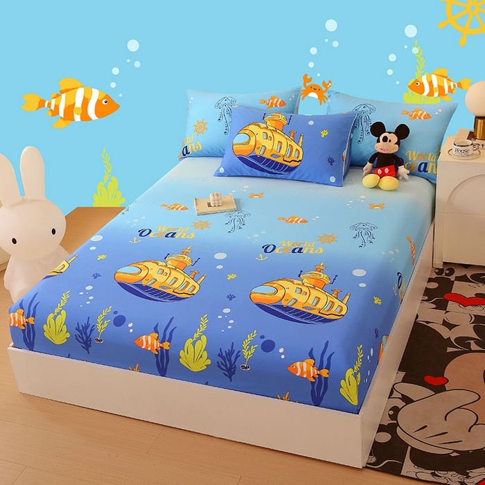 91家纺网 家纺一手货源 找家纺 （总）金鑫汇家纺 2026新款13070全棉单品套件系列-成人床：A版单床笠