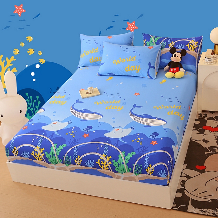 91家纺网 家纺一手货源 找家纺 （总）金鑫汇家纺 2026新款13070全棉单品套件系列-成人床：A版单床笠