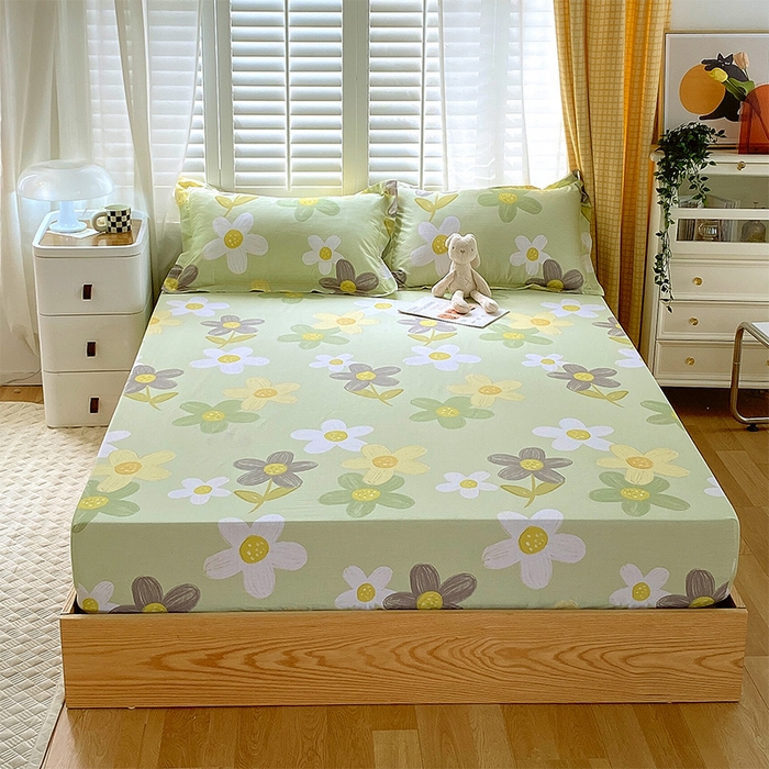 91家纺网 家纺一手货源 找家纺 金鑫汇家纺 2026新款13070全棉单品套件系列-成人床：A版单床笠 五彩缤纷