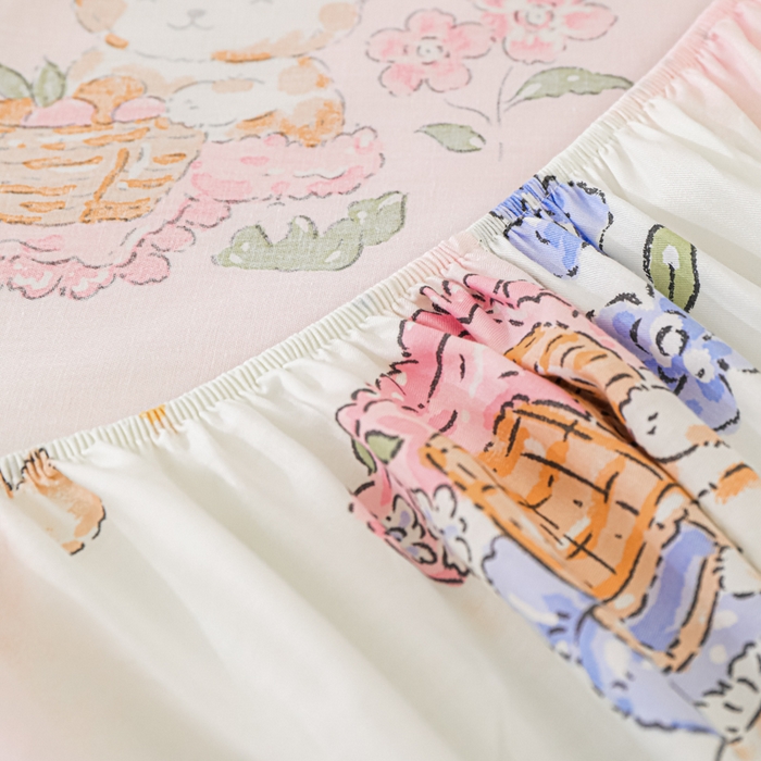 91家纺网 家纺一手货源 找家纺 金鑫汇家纺 2026新款13070全棉单品套件系列-成人床：A版单床笠 喵喵日记