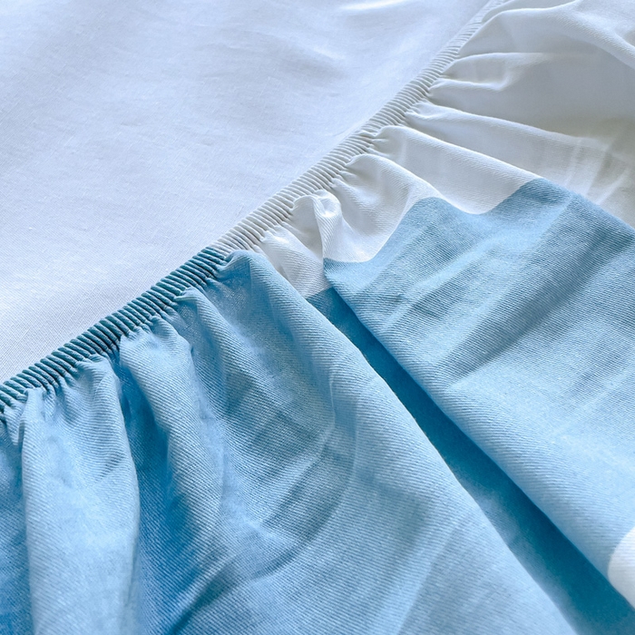 91家纺网 家纺一手货源 找家纺 金鑫汇家纺 2026新款13070全棉单品套件系列-成人床：A版单床笠 奶油粉