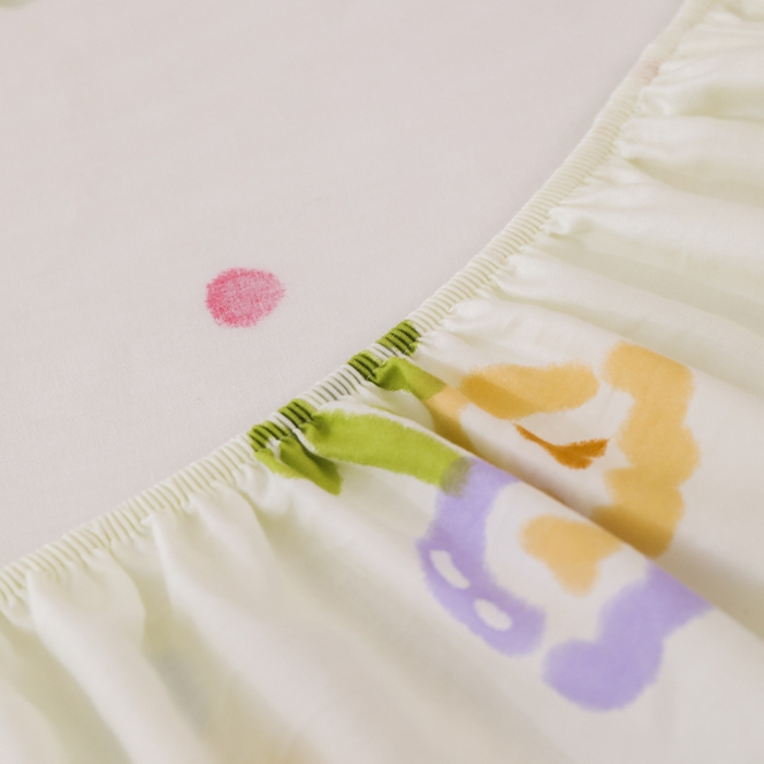 91家纺网 家纺一手货源 找家纺 金鑫汇家纺 2026新款13070全棉单品套件系列-成人床：A版单床笠 奇趣小兔