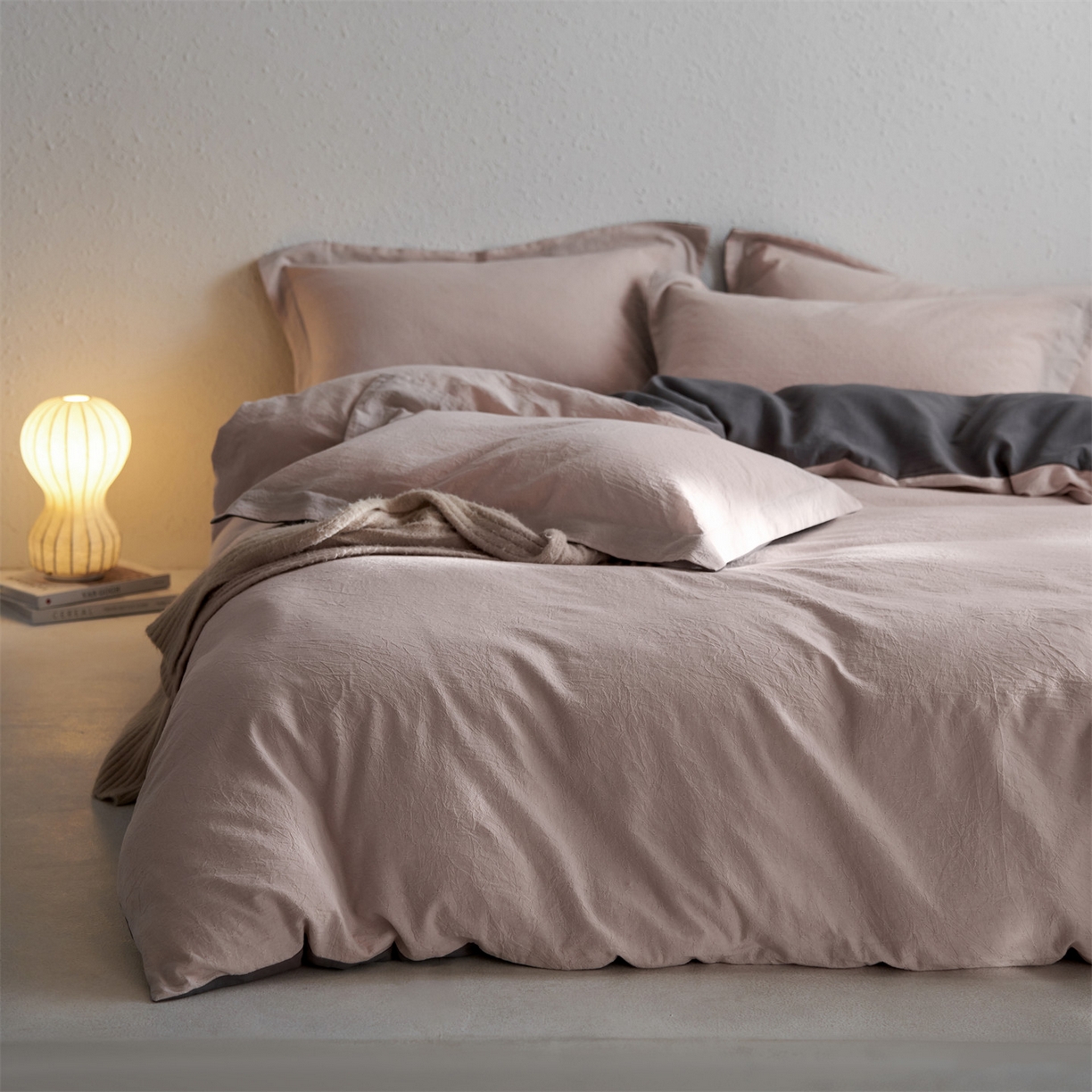 91家纺网 家纺一手货源 找家纺 （总）笙意家纺 2025新款全棉A版棉麻B版13372四件套-云缦系列