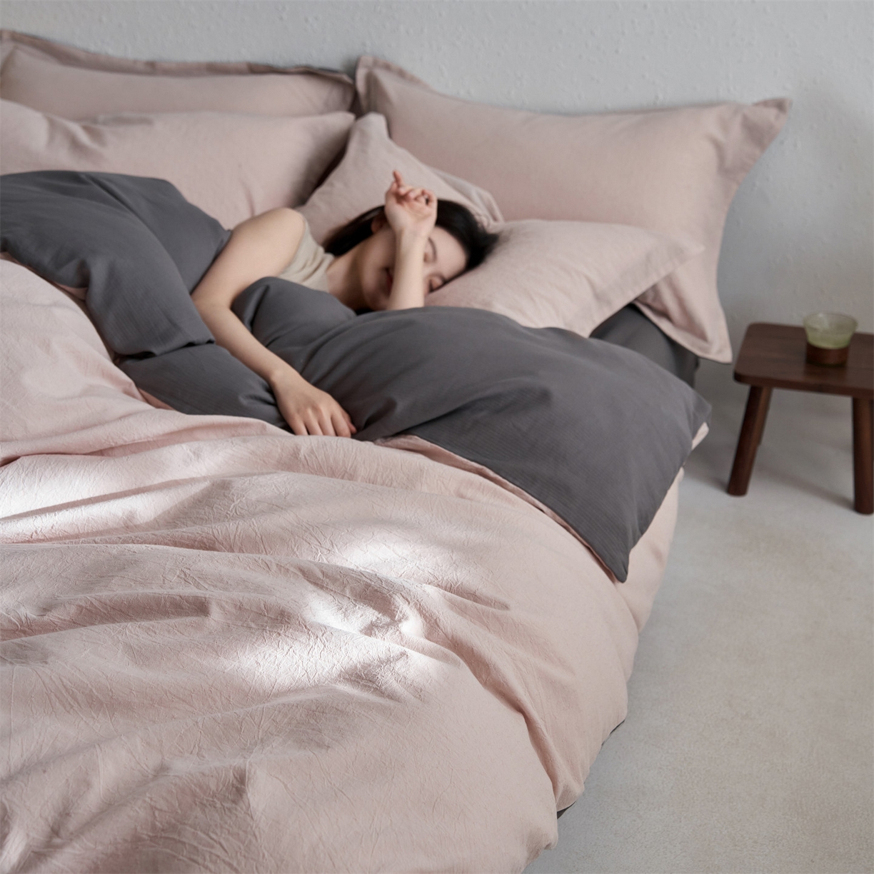 91家纺网 家纺一手货源 找家纺 （总）笙意家纺 2025新款全棉A版棉麻B版13372四件套-云缦系列