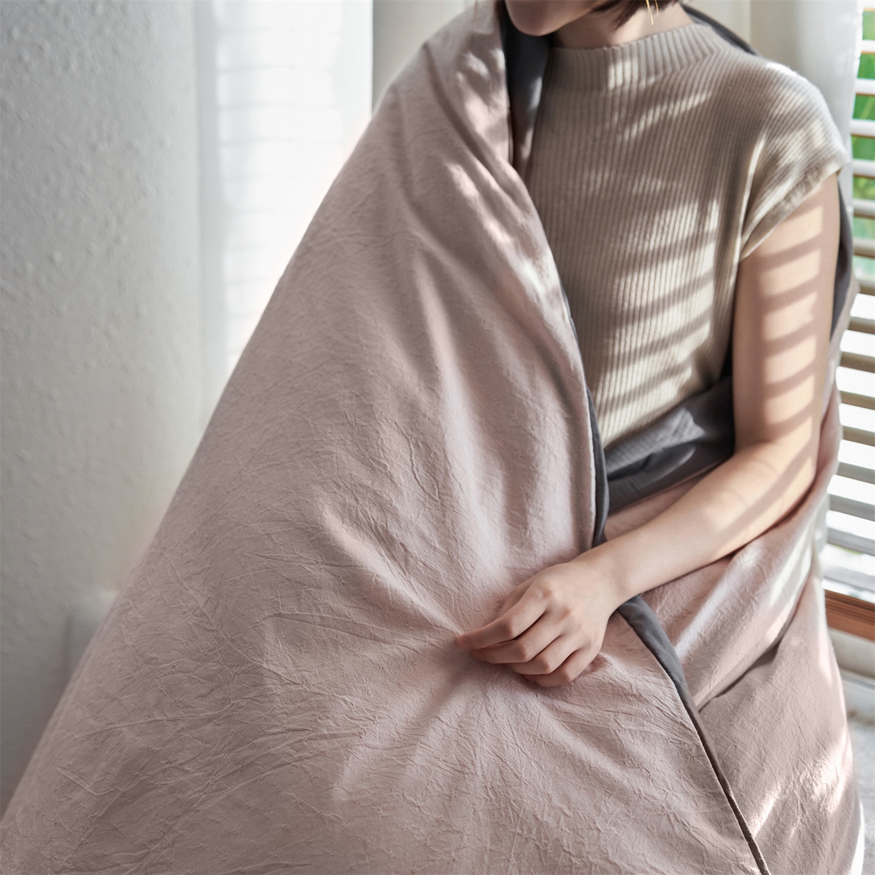 91家纺网 家纺一手货源 找家纺 （总）笙意家纺 2025新款全棉A版棉麻B版13372四件套-云缦系列