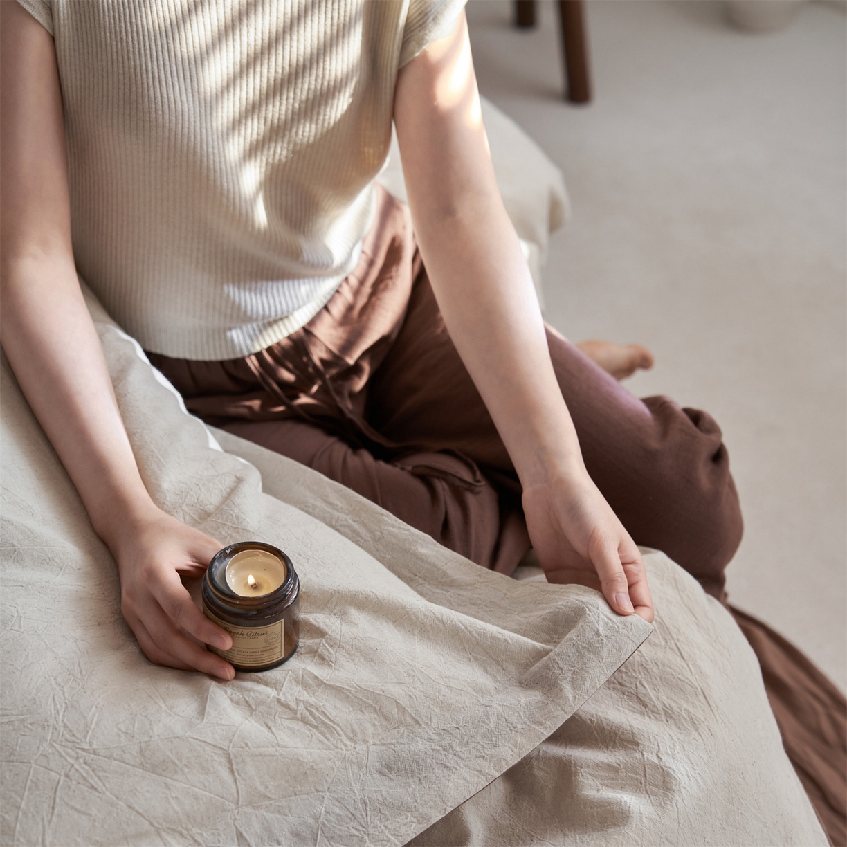 91家纺网 家纺一手货源 找家纺 笙意家纺 2025新款全棉A版棉麻B版13372四件套-云缦系列 云缦米